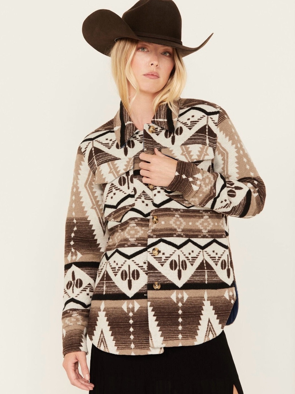 NWT Idyllwind Women’s Addy Southwestern Print Shacket Size Medium